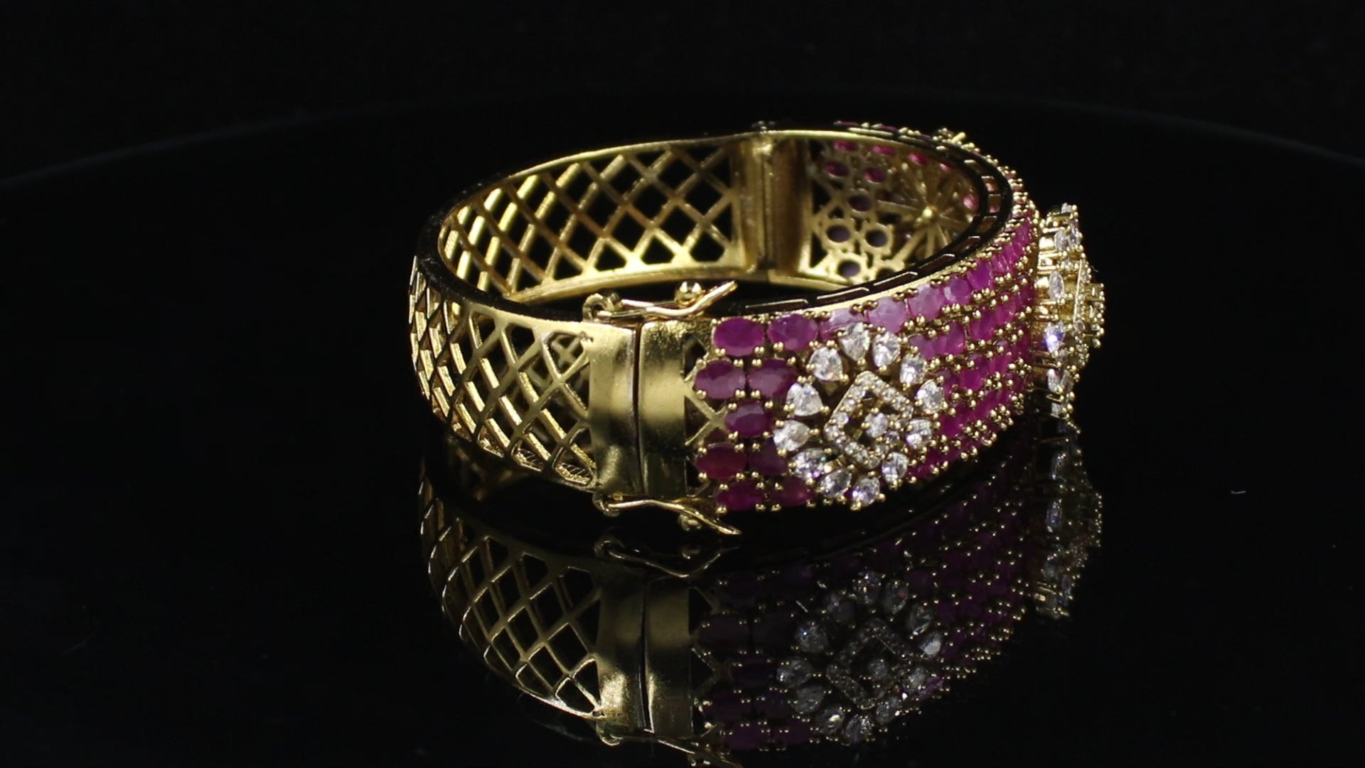 Victorian Polish Multi-Row Floral Medallion Bracelet