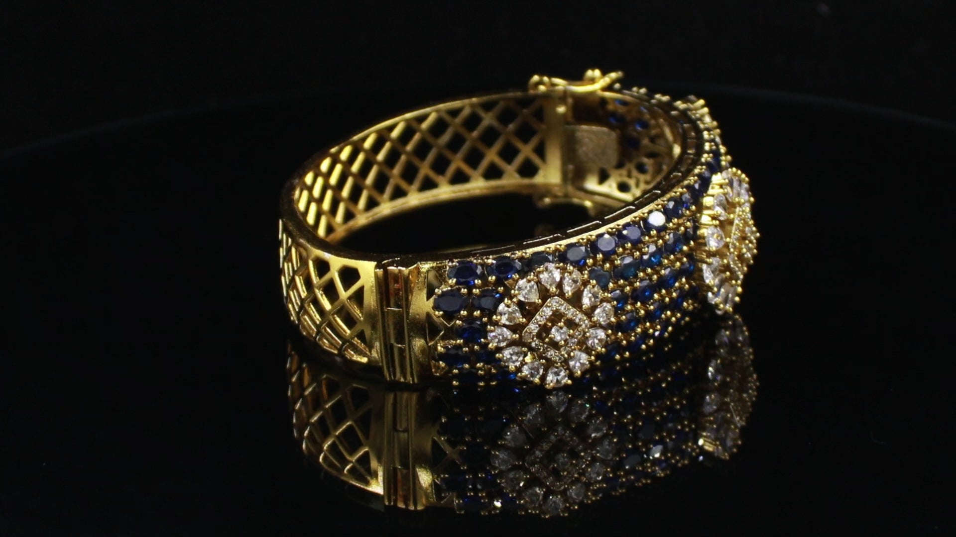 Victorian Polish Multi-Row Floral Medallion Bracelet