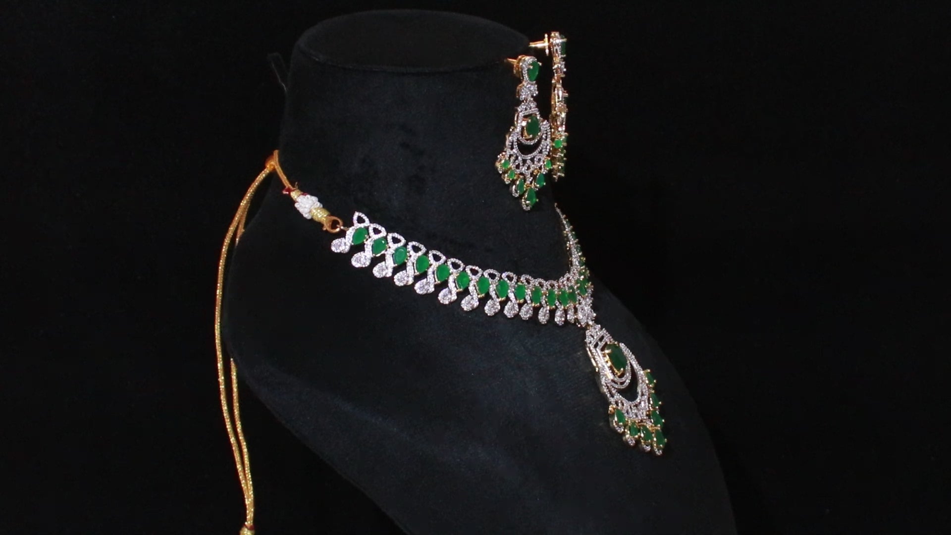 Victorian Polish Kundan Rectangular Motif Choker Set