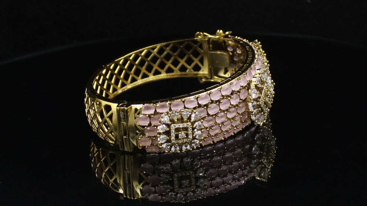 Victorian Polish Multi-Row Floral Medallion Bracelet