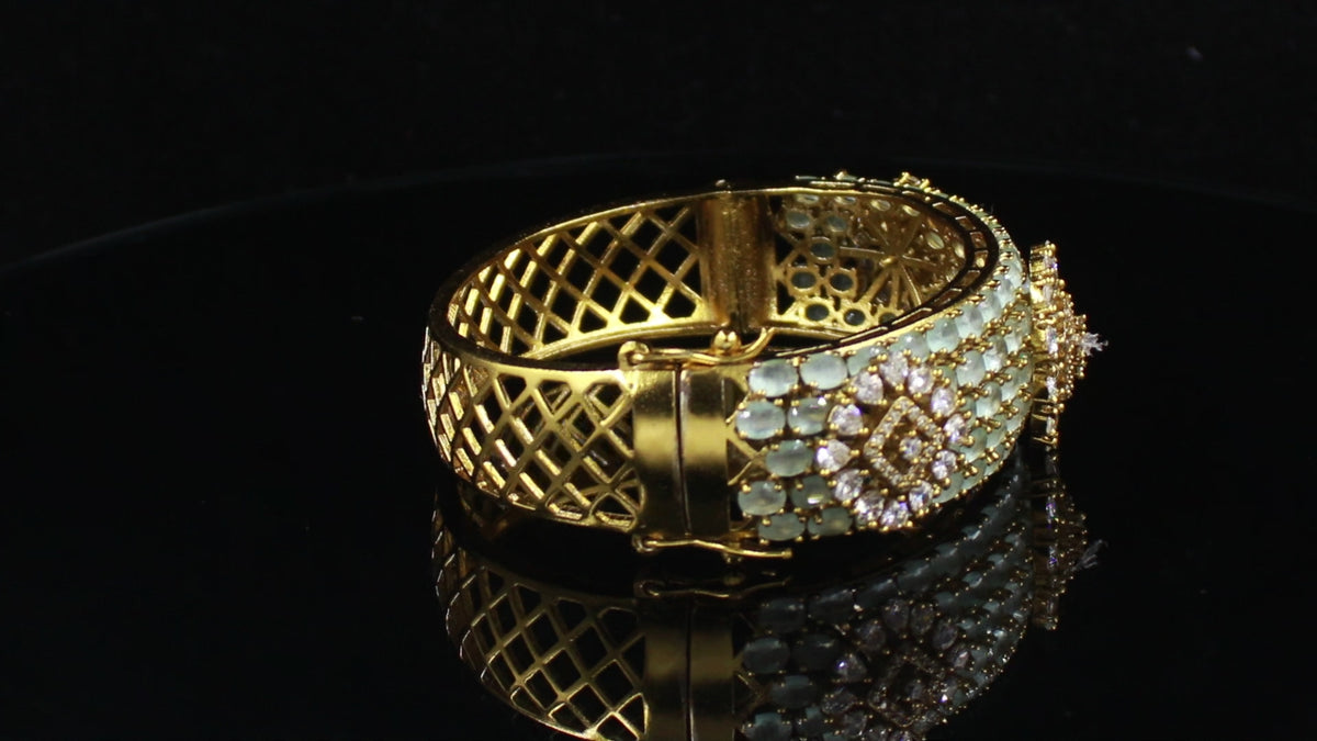 Victorian Polish Multi-Row Floral Medallion Bracelet