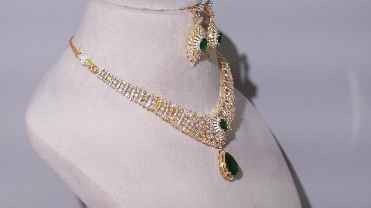 Ganga Jamuna Dual-Tone Choker Necklace Set