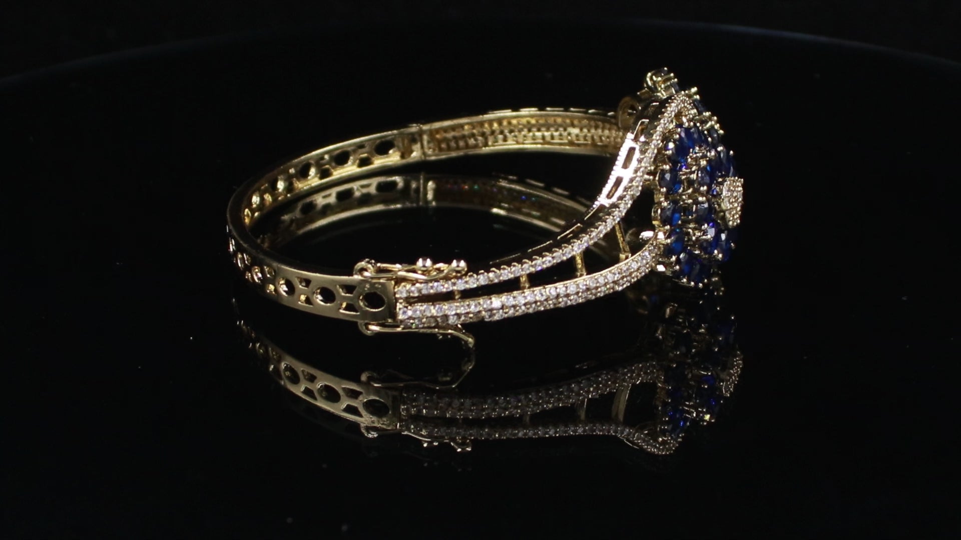 Victorian Polish Dual Floral Statement Bracelet