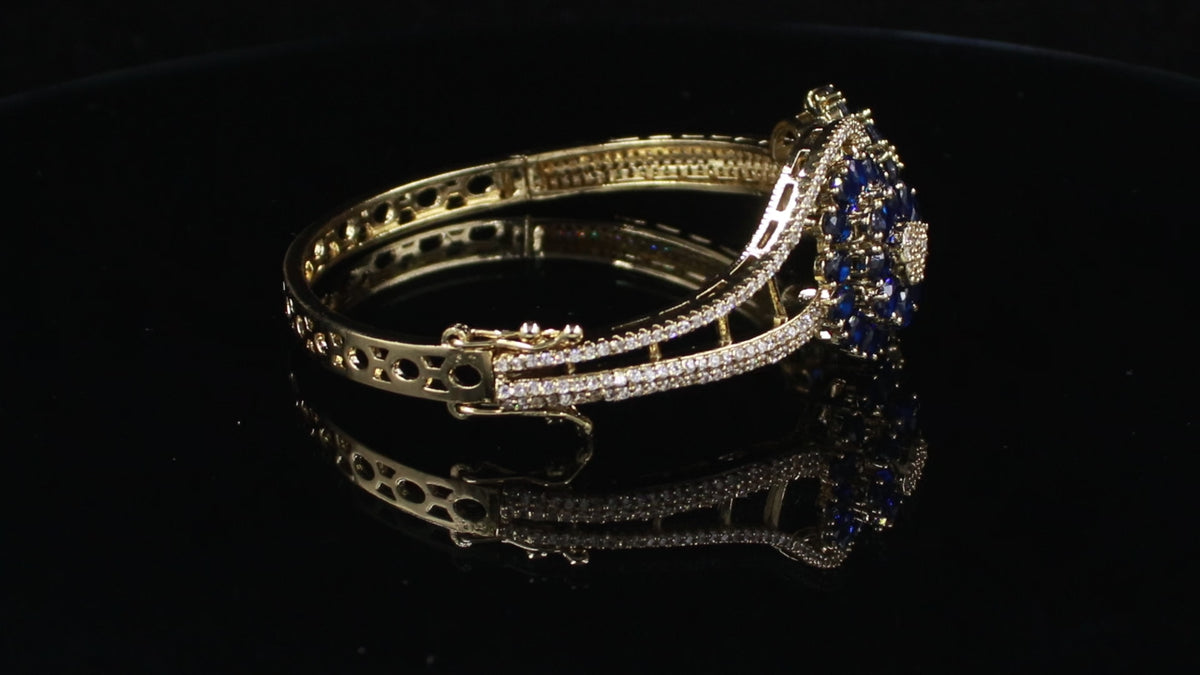 Victorian Polish Dual Floral Statement Bracelet