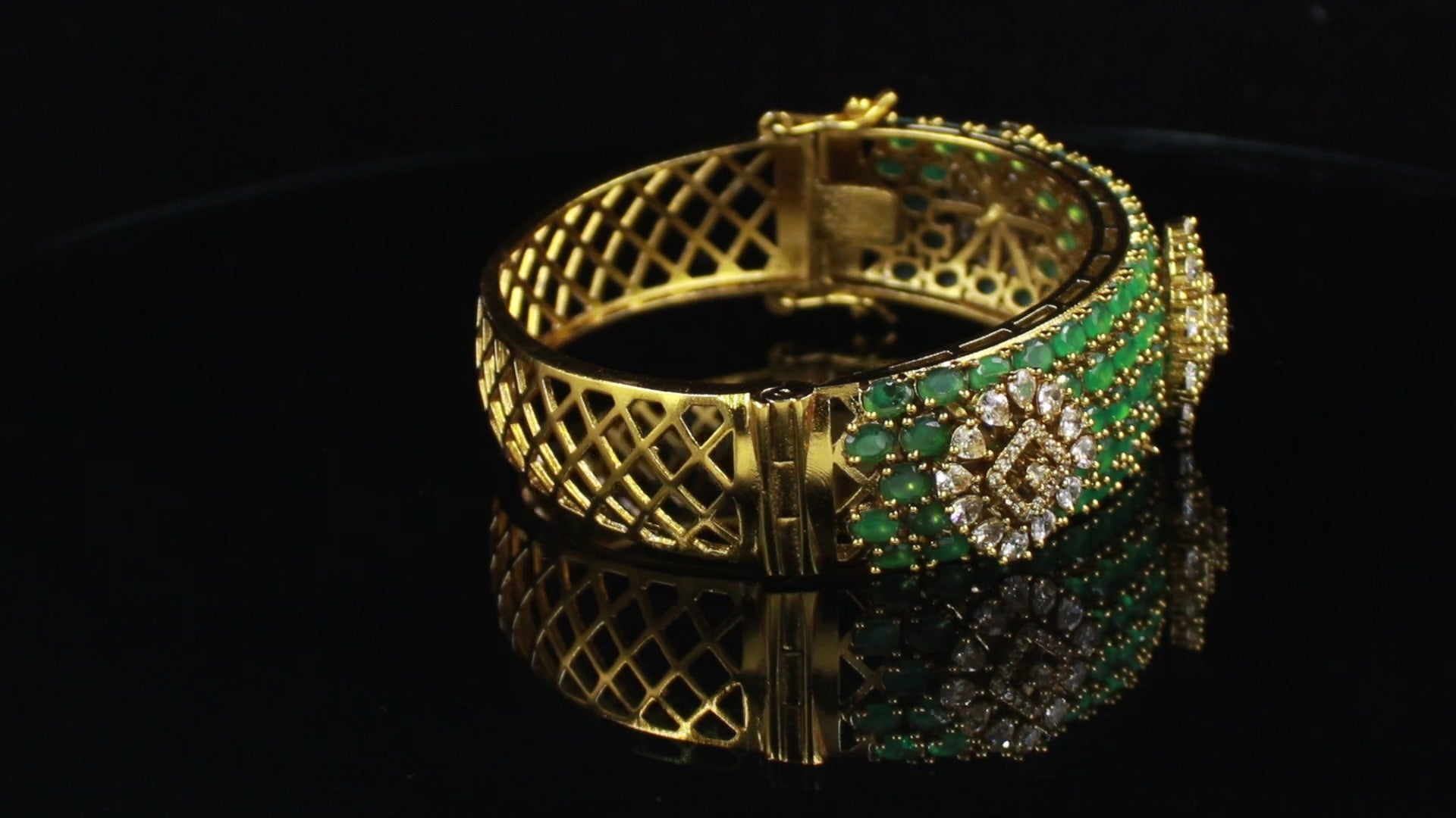 Victorian Polish Multi-Row Floral Medallion Bracelet