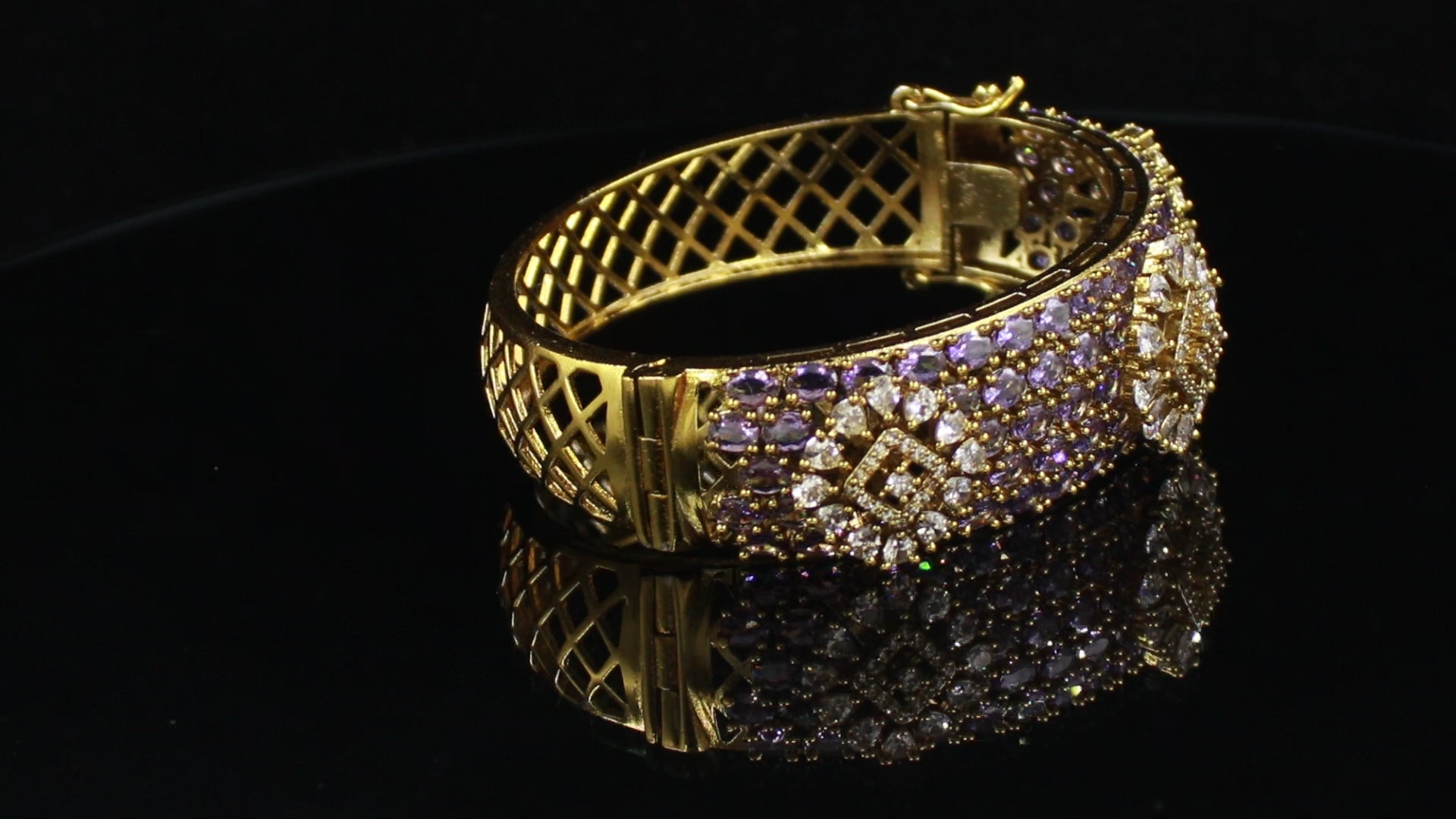 Victorian Polish Multi-Row Floral Medallion Bracelet