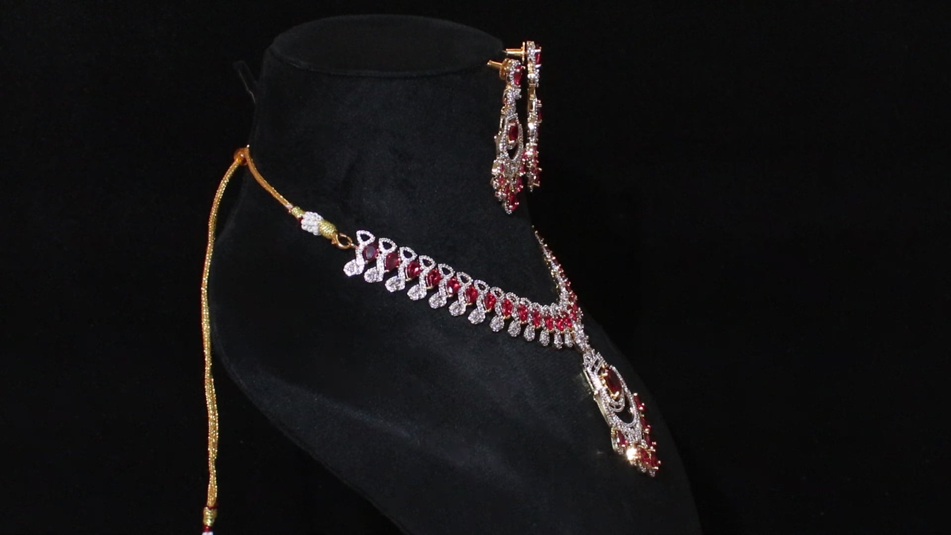 Victorian Polish Kundan Rectangular Motif Choker Set