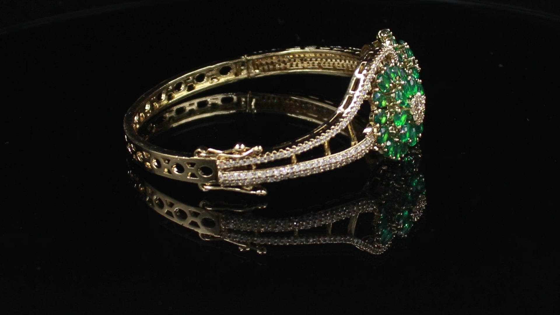 Victorian Polish Dual Floral Statement Bracelet