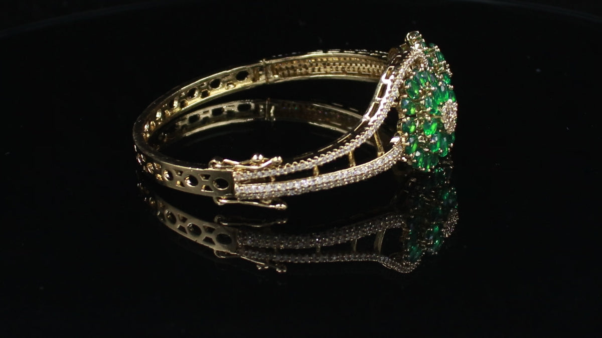 Victorian Polish Dual Floral Statement Bracelet